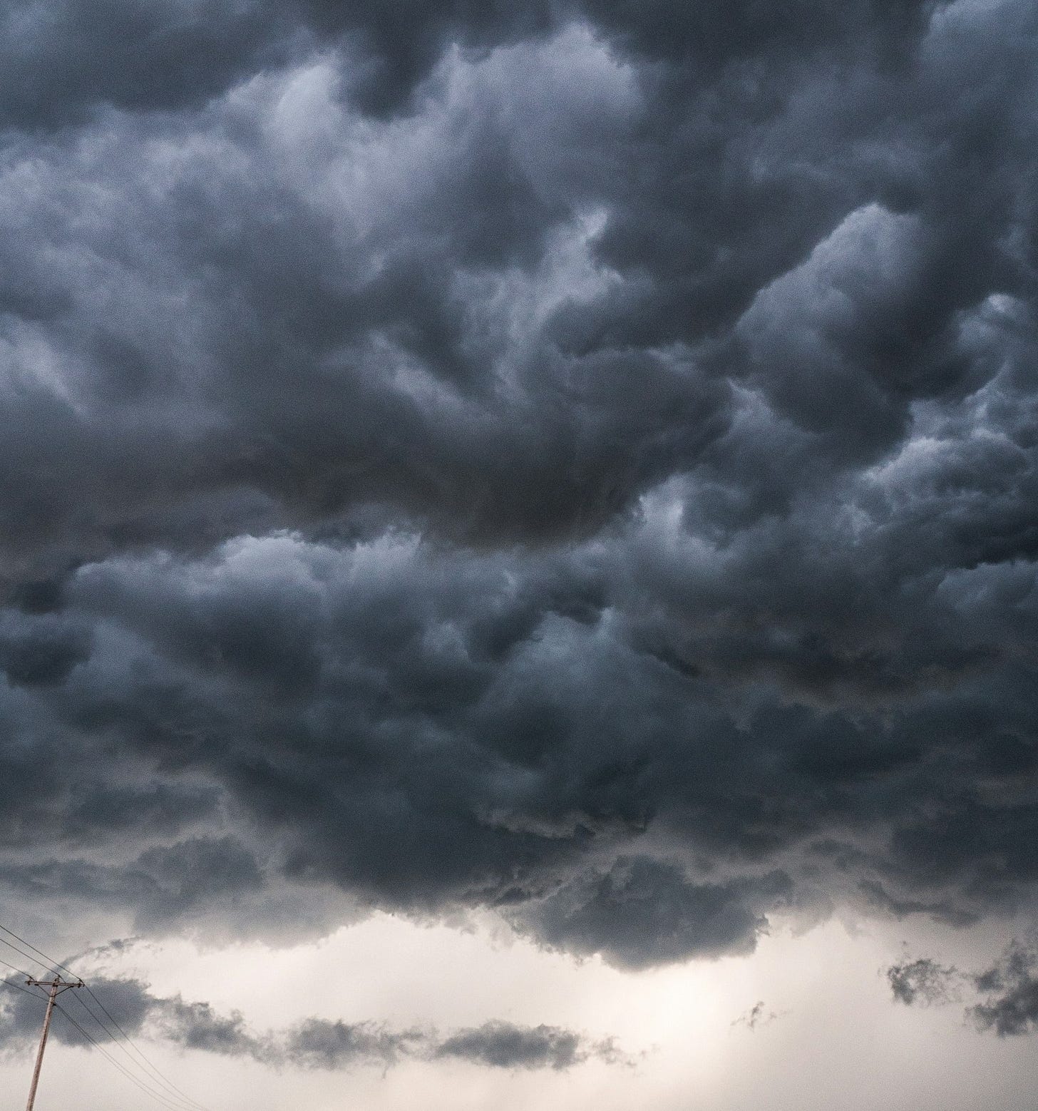 Boiling sky over Oklahoma as a severe thunderstorm moves overhead. Boiling sky over Oklahoma as a severe thunderstorm moves overhead.