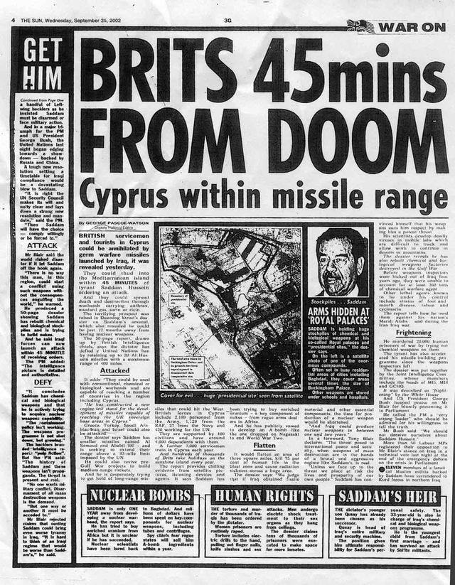 r/PropagandaPosters - BRITS 45 MINS FROM DOOM - UK - 2002 - The Sun Newspaper