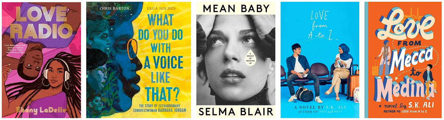 Cover art for the five books listed below. Cover art for the five books listed below.