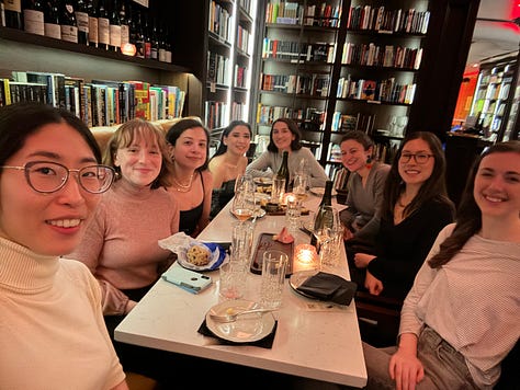Katya celebrating her birthday with friends, sushi, beach