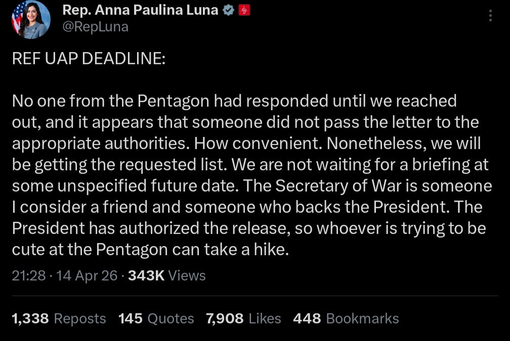 DoW sparks outrage as it fails to deliver UAP footage while contradicting itself