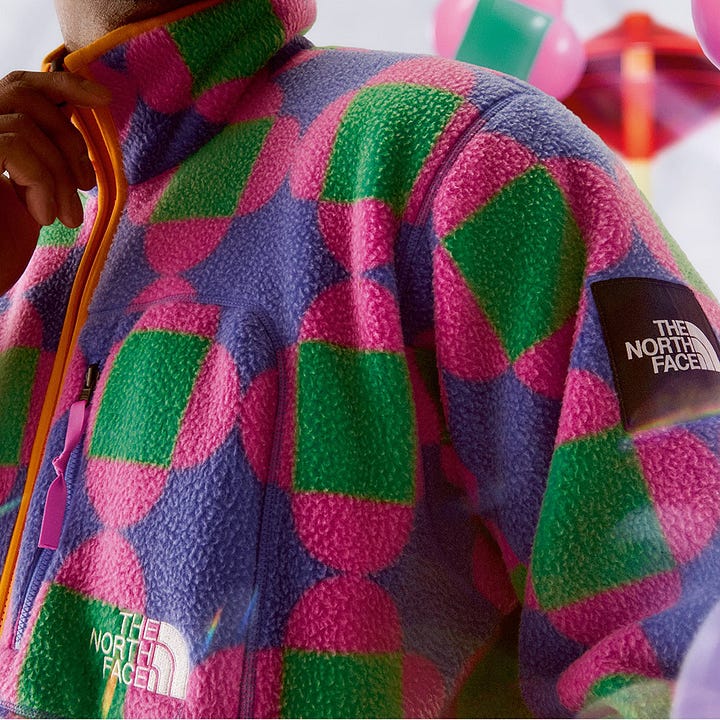 Never Stop Dreaming (Image: The North Face) | Beacon of Dreams (Image: Yinka Ilori) | Flamboyance of Flamingo Playground (Image: Yinka Ilori) | Bulgari Hotel Cake Stand (Image: Yinka Ilori)