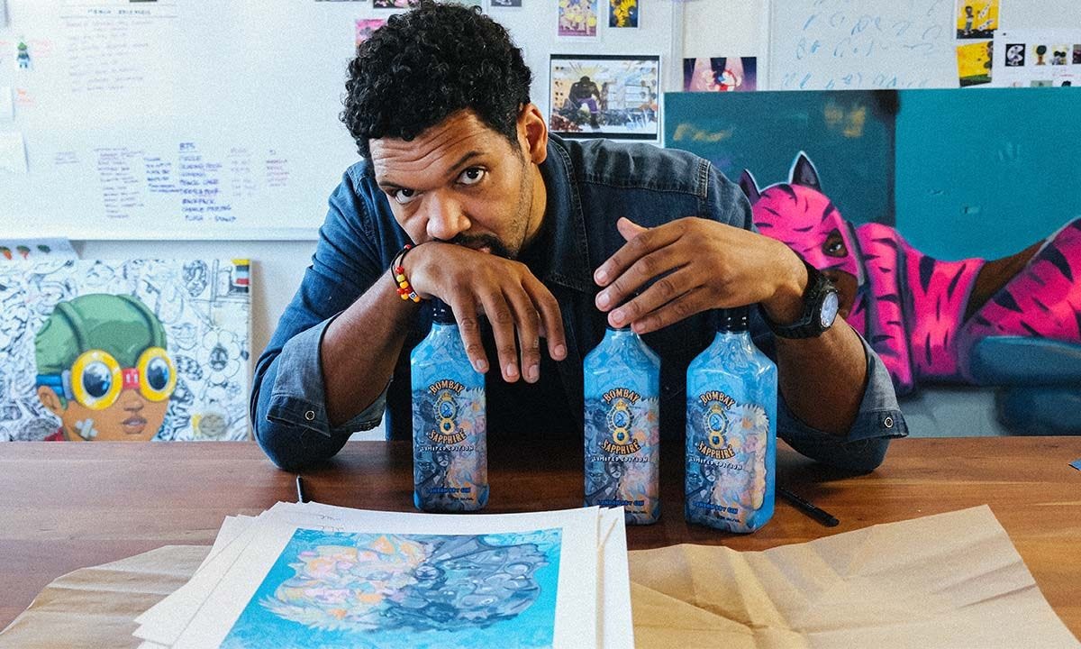 Hebru Brantley Talks About His Creative Process & How Bombay Sapphire Jumpstarted His Career Hebru Brantley Talks About His Creative Process & How Bombay Sapphire Jumpstarted His Career