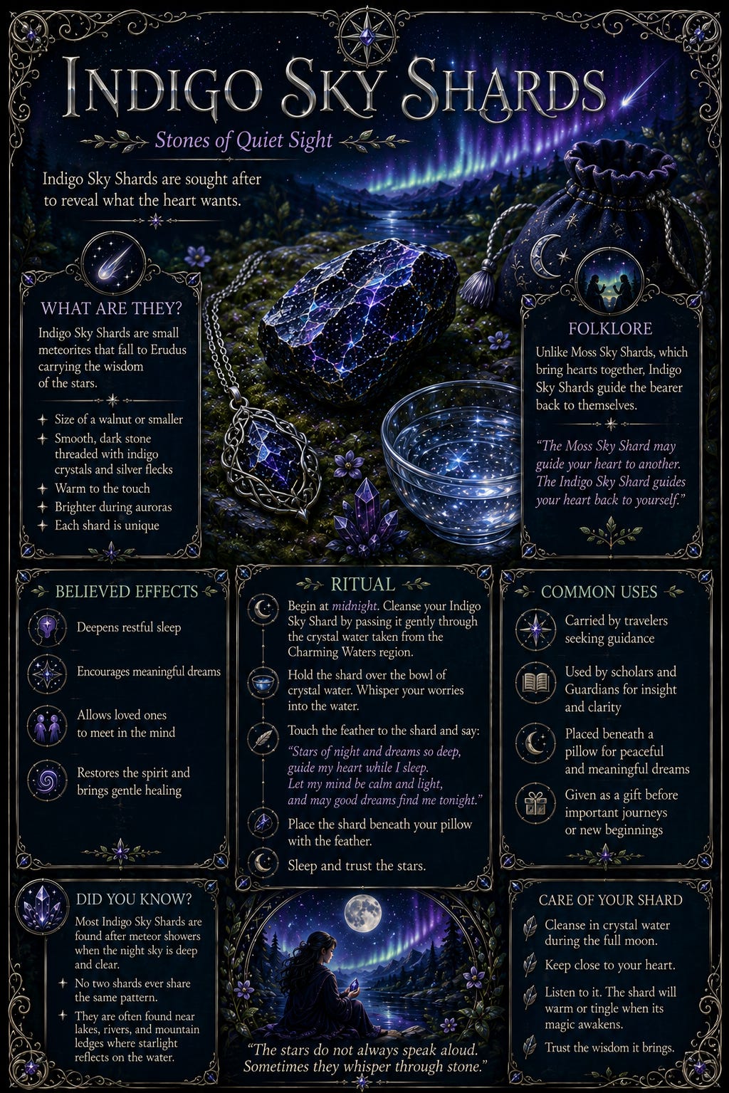 Infogram for Indigo Sky Shards