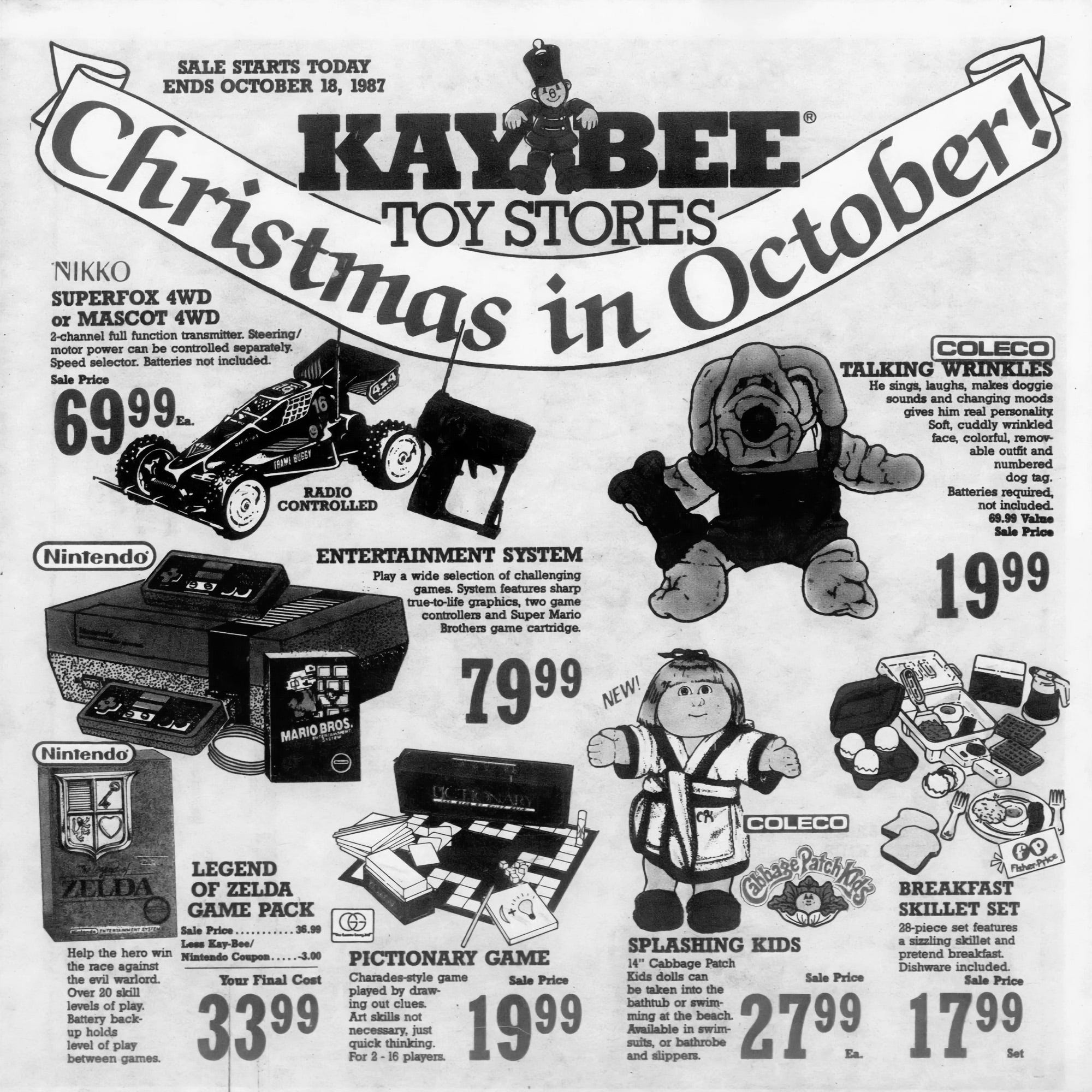 Kay-Bee Toy Stores' 1987 Christmas in October