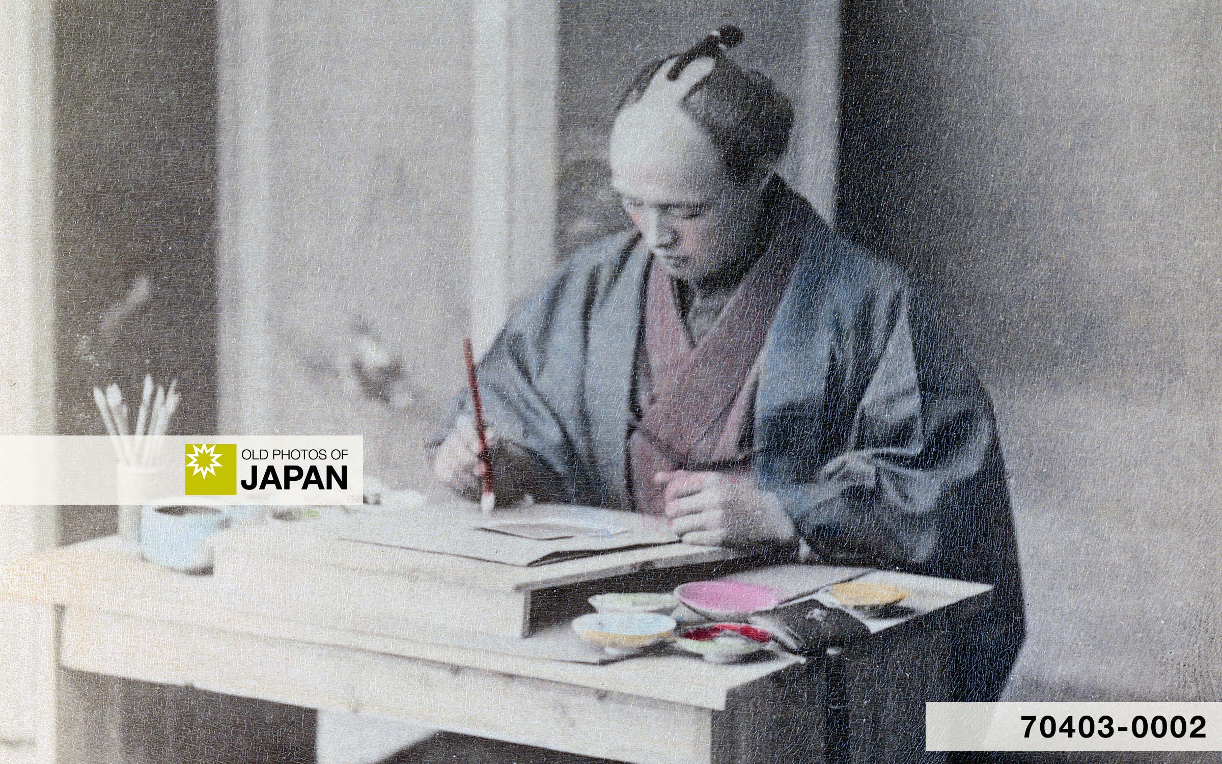 Japanese colorist at work, ca. 1865–1875 Japanese colorist at work, ca. 1865–1875