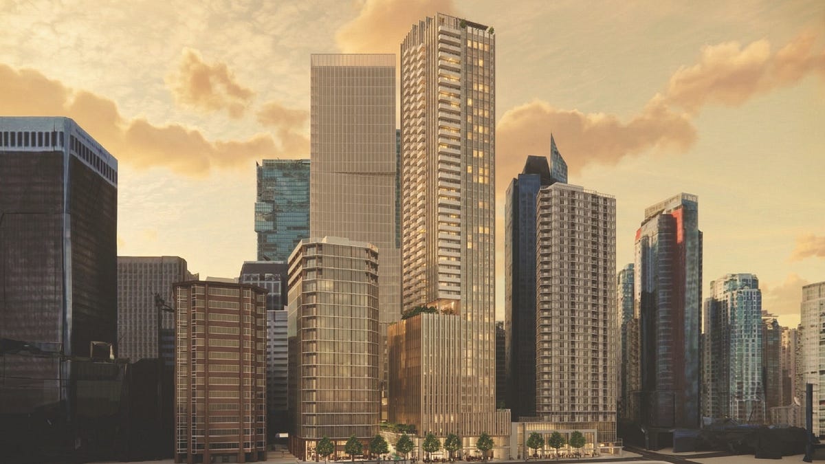 Reliance & Hines Pivot Downtown Vancouver Office Project To 49 Storeys Of Condos, Hotel