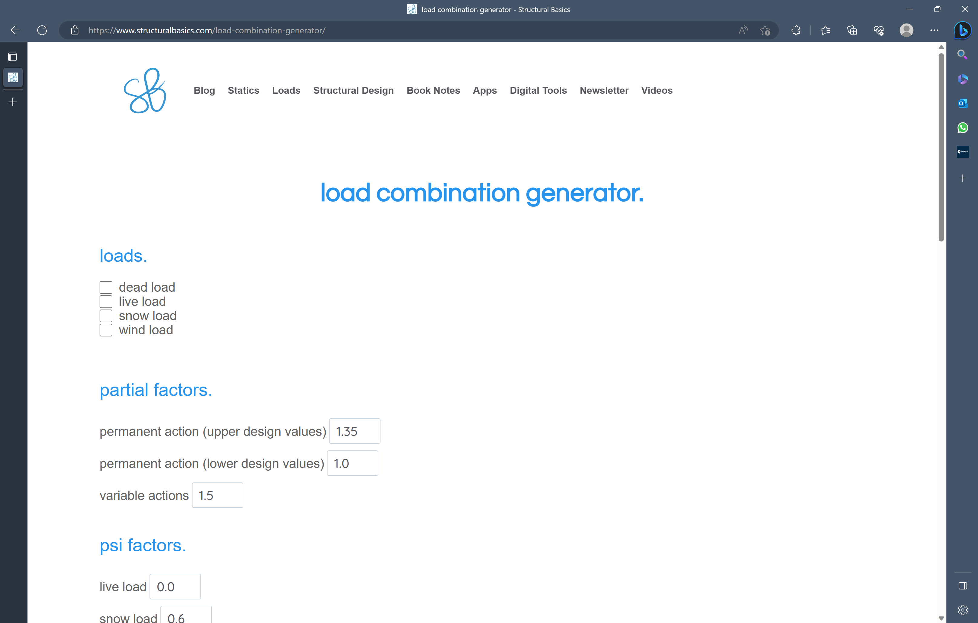 The Load Combination Generator - by Laurin Ernst