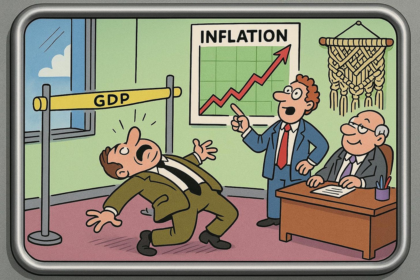 Inflation vs GDP Editorial Cartoon Inflation vs GDP Editorial Cartoon