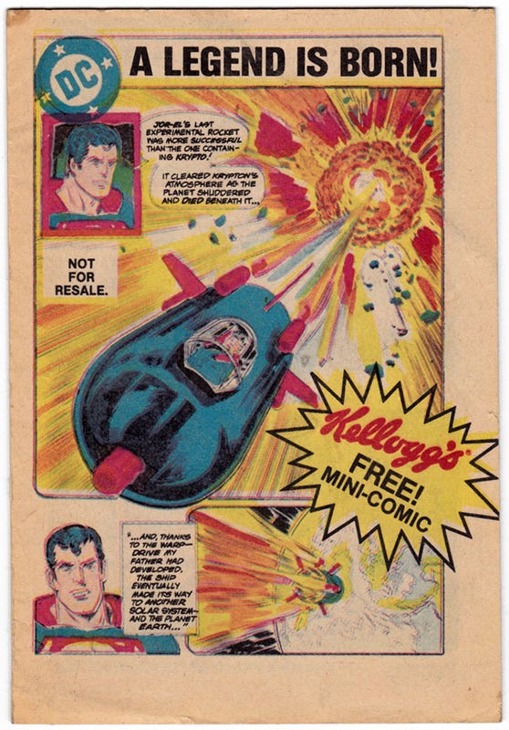 Tiny 16-page comics found in Kellogg's cereal.