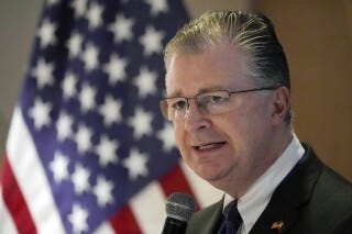 FILE - U.S. Assistant Secretary of State for East Asia and Pacific Affairs Daniel Kritenbrink speaks in Taguig, Philippines on Tuesday, May 21, 2024. On Saturday, June 22, 2024, the senior U.S. diplomat held talks in Vietnam and said that the trust between the two countries was at an “all time high,” just days after Russian President Vladimir Putin's state visit to Hanoi. (AP Photo/Aaron Favila, File) FILE - U.S. Assistant Secretary of State for East Asia and Pacific Affairs Daniel Kritenbrink speaks in Taguig, Philippines on Tuesday, May 21, 2024. On Saturday, June 22, 2024, the senior U.S. diplomat held talks in Vietnam and said that the trust between the two countries was at an “all time high,” just days after Russian President Vladimir Putin's state visit to Hanoi. (AP Photo/Aaron Favila, File)