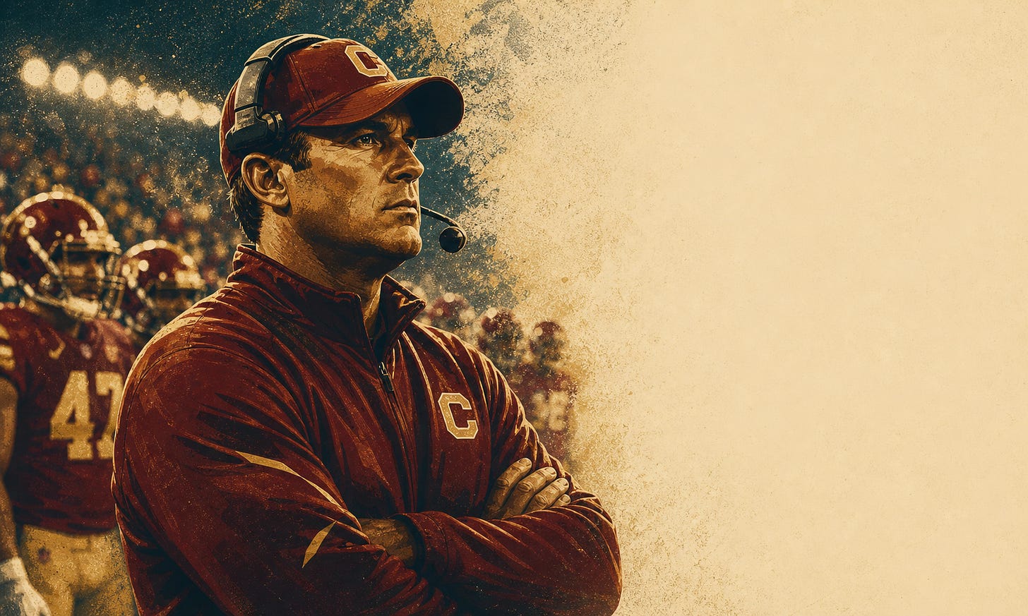 Ogilvy-style focused coach illustration for the process section. Ogilvy-style focused coach illustration for the process section.