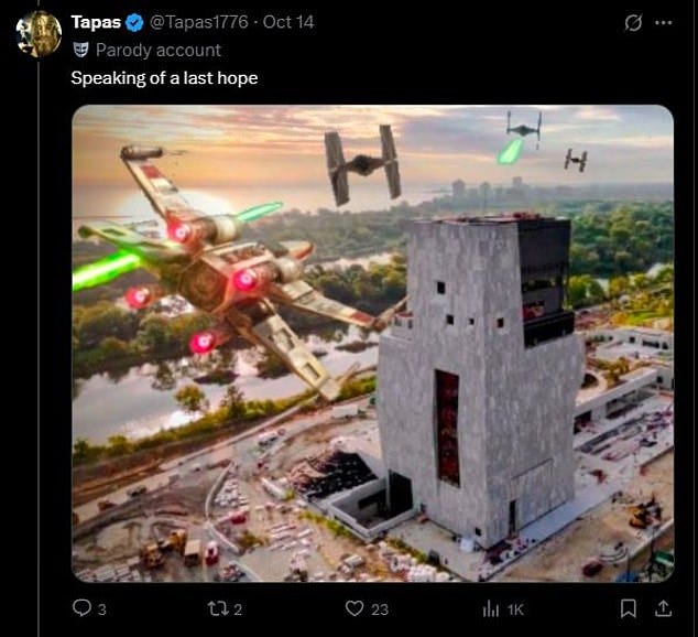 Critics, including Senator Ted Cruz, have likened it to structures seen in Star wars films