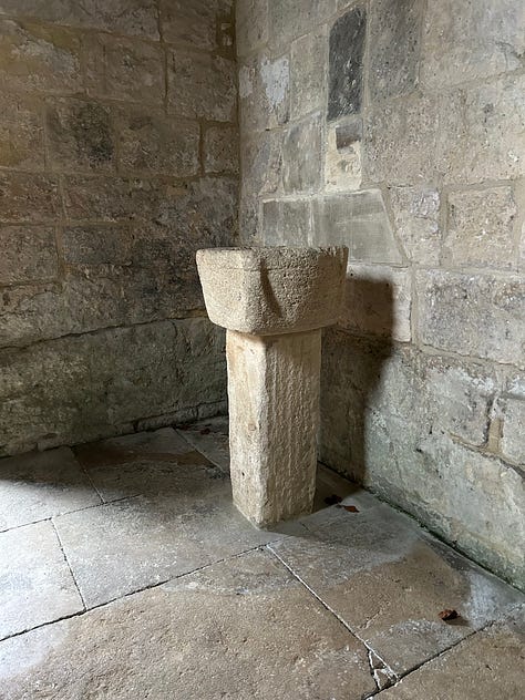 The Saxon Church of St Laurence. Exteroir and interior shots, including a stone alter and font. Outside is a Roman coffin. Images: Roland's Travels