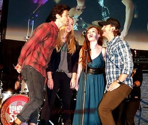 Matt, Kathryn, Ruth and Richard sing backup Matt, Kathryn, Ruth and Richard sing backup