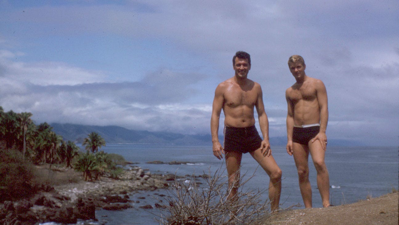 A photograph of Rock Hudson and a lover from "All That Heaven Allowed." A photograph of Rock Hudson and a lover from "All That Heaven Allowed."