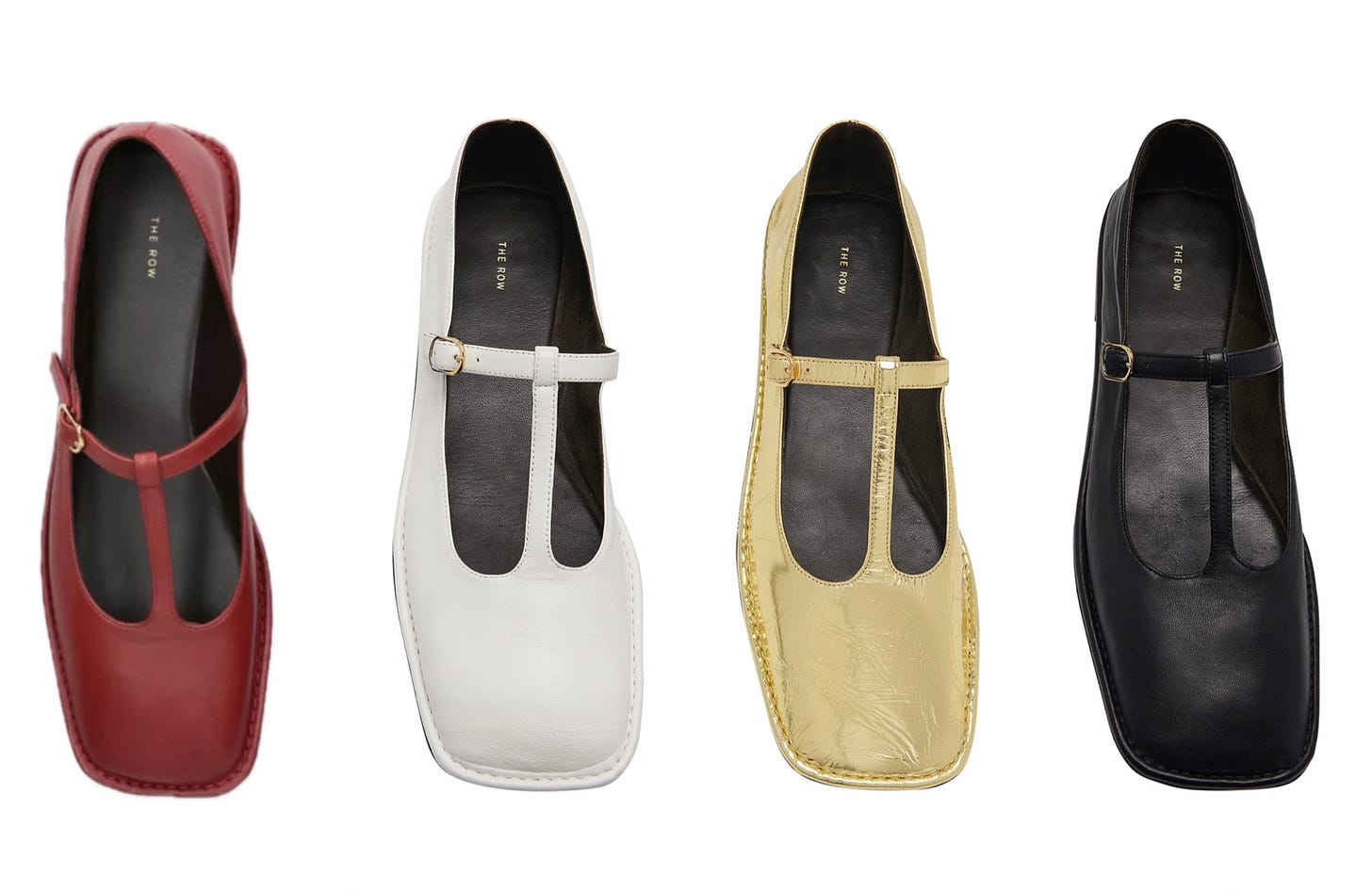 フラットシューズ [The Row] Square T-Strap Flat in Leather F1599M39GOLDF_1024x.jpg?v=