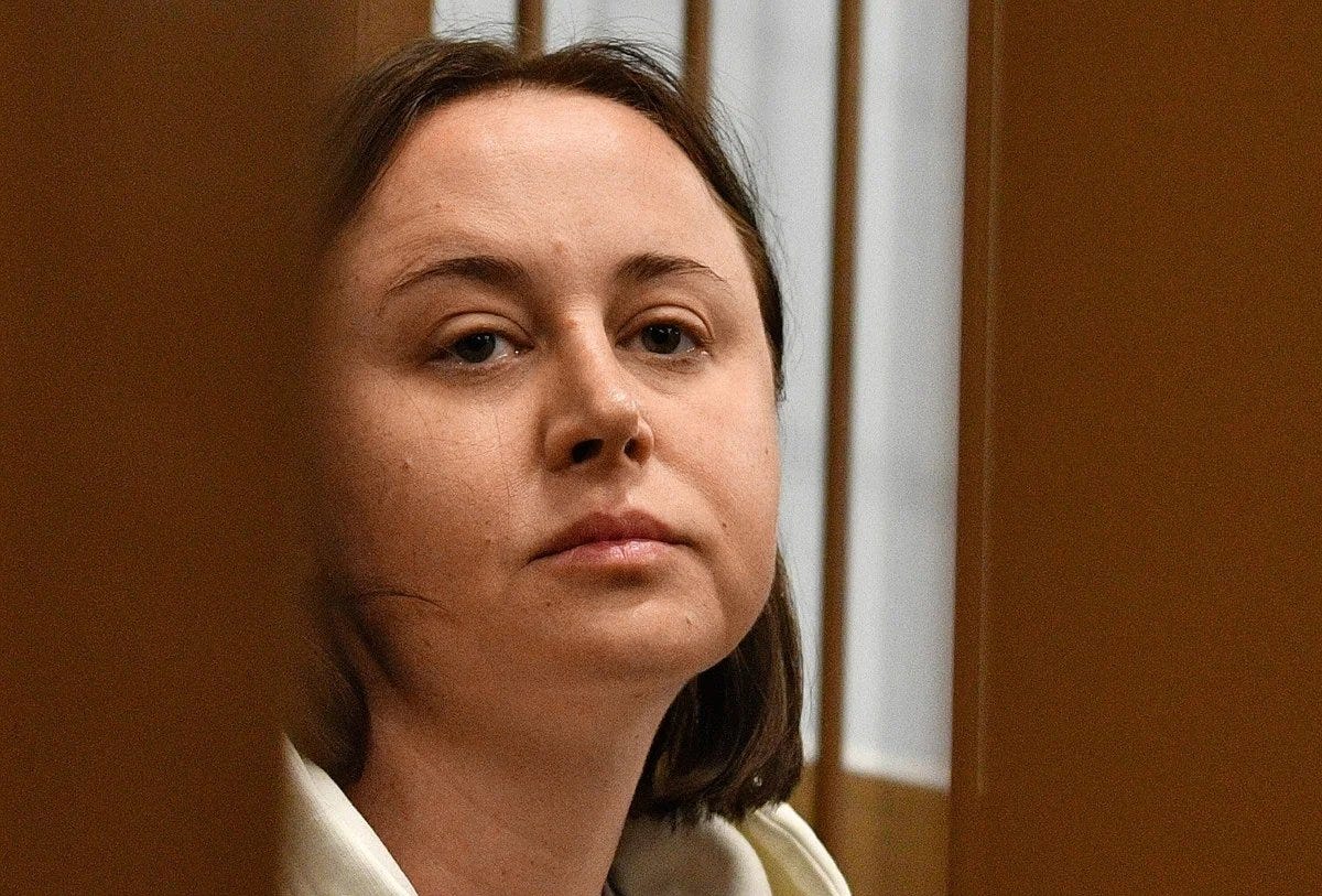 Svetlana Petriychuk during a court hearing in Moscow, 5 May 2023. Photo: Anton Novoderezhkin / Kommersant / Sipa USA / Vida Press