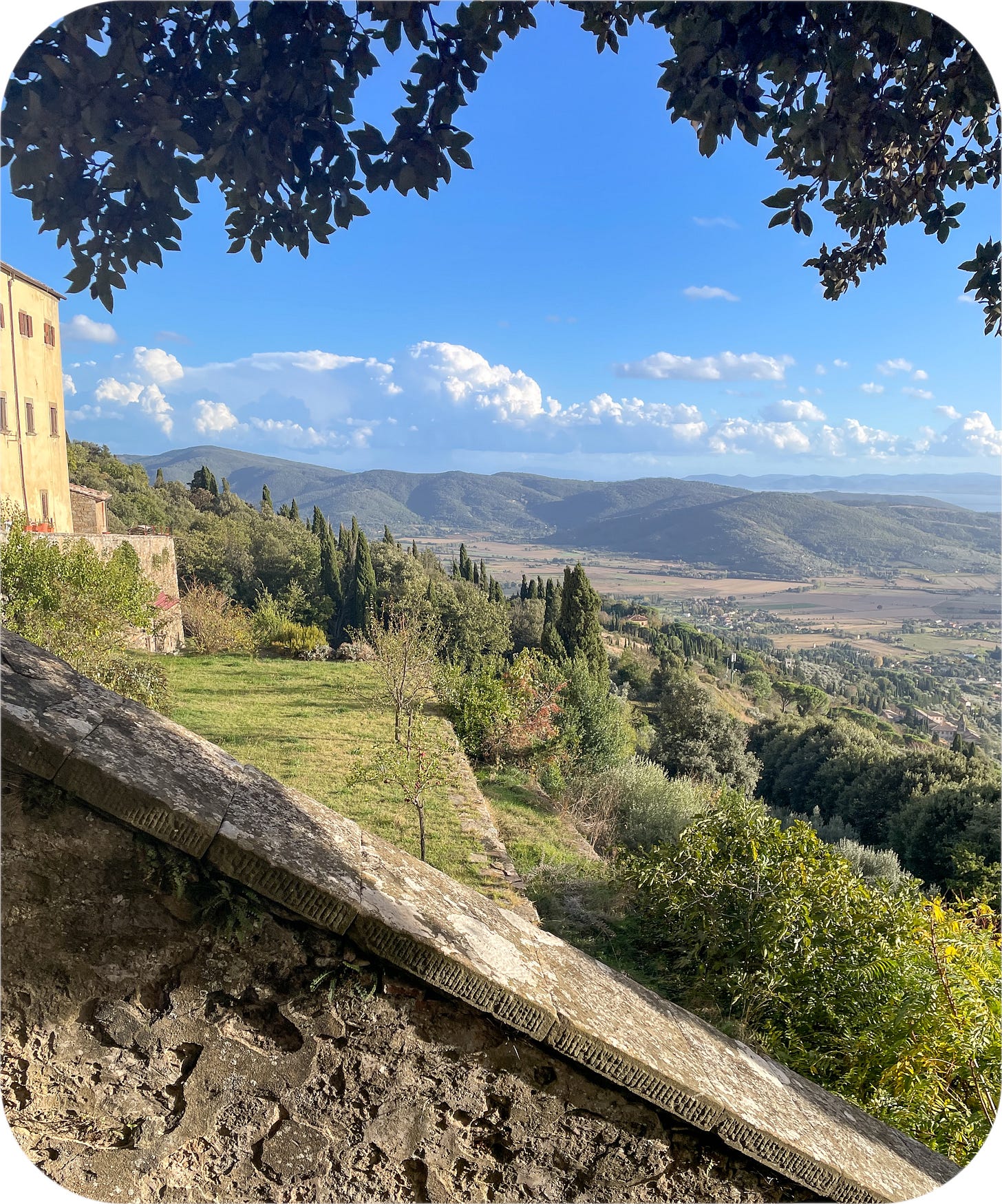 View of Tuscany from Cortona, Italy