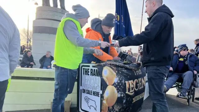 Derby County programme seller calls full-time after 60 years - BBC News