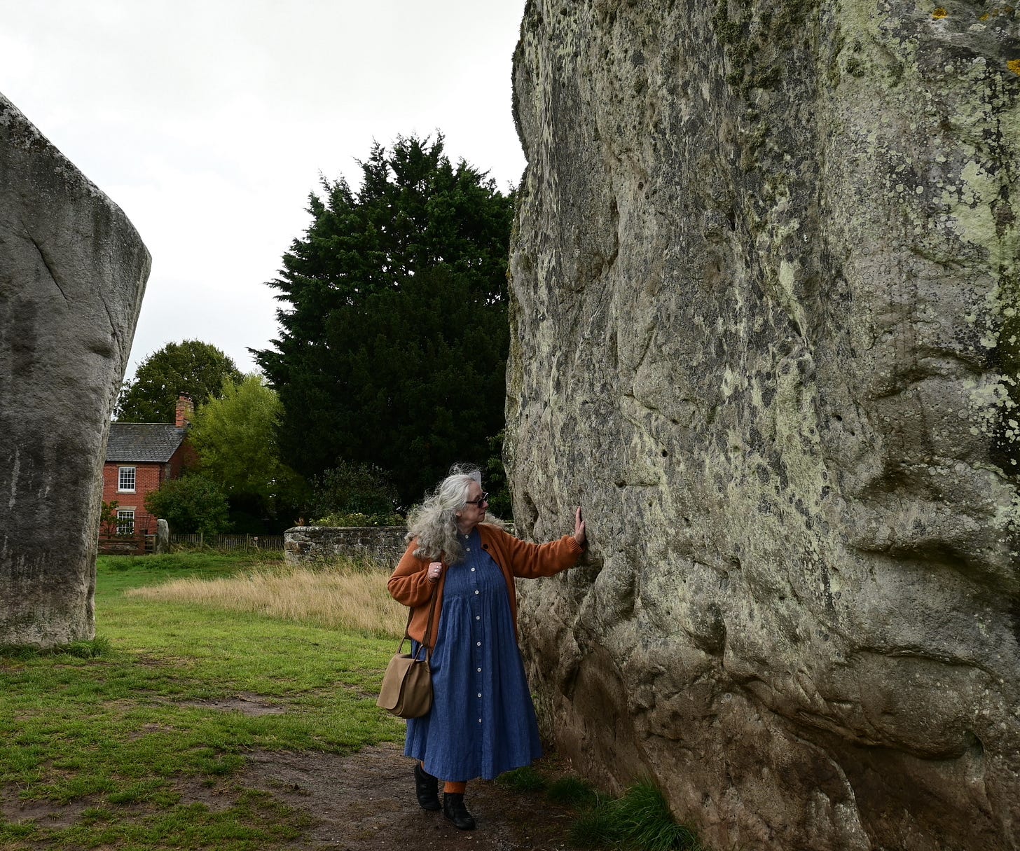 photo of me beside one of the larger stones at Avebury, Wiltshire photo of me beside one of the larger stones at Avebury, Wiltshire
