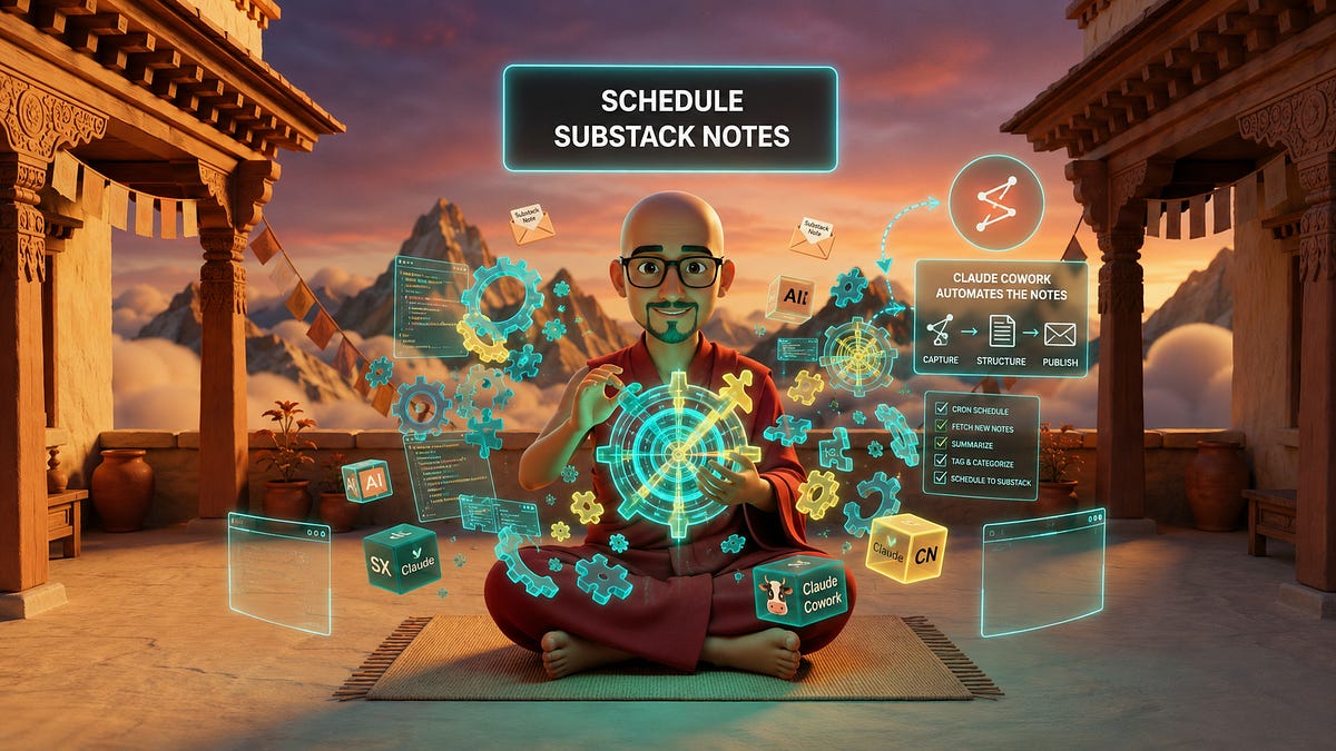 Schedule Substack Notes with Claude Cowork - Full Workflow Included