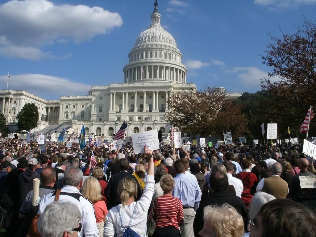 This was taken from the back of the crowd looking toward the Capitol. This was taken from the back of the crowd looking toward the Capitol.