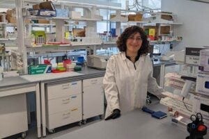 Parisa Kalantari, assistant professor of immunology, is shown in her laboratory in the Department of Veterinary and Biomedical Sciences, Penn State’s College of Agricultural Sciences. Credit: Contributed photo. All Rights Reserved.