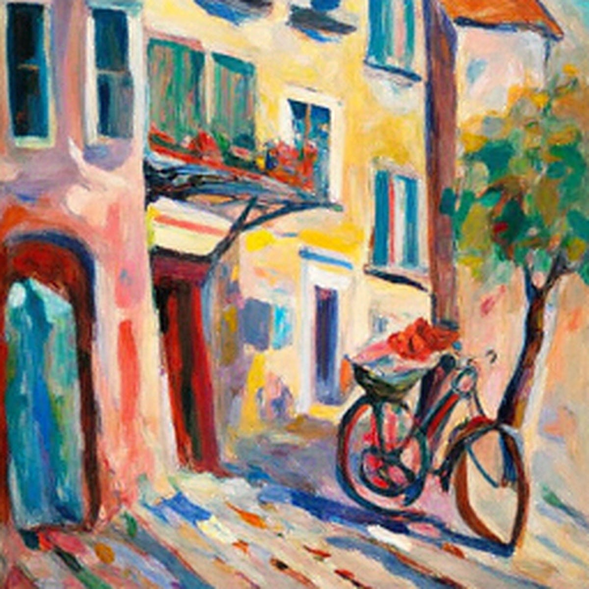 Everyday life in France â painterly scene from Vivre en France Everyday life in France â painterly scene from Vivre en France
