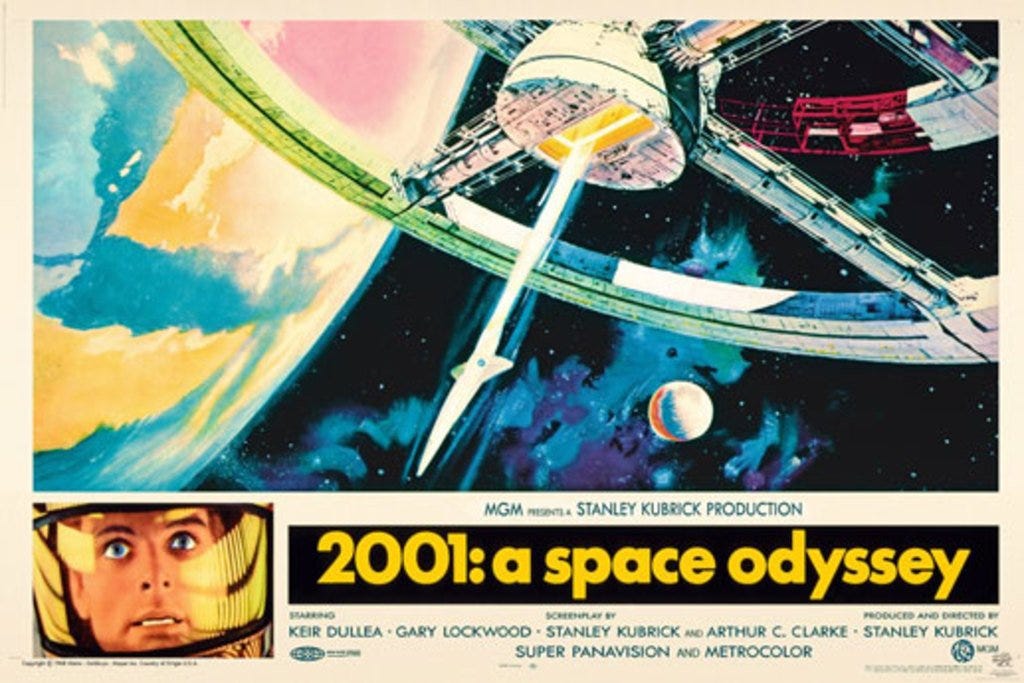 Amazon.com: 2001: A Space Odyssey Movie Poster - Stanley Kubrick 24"x36"  Art Print Poster: Posters & Prints