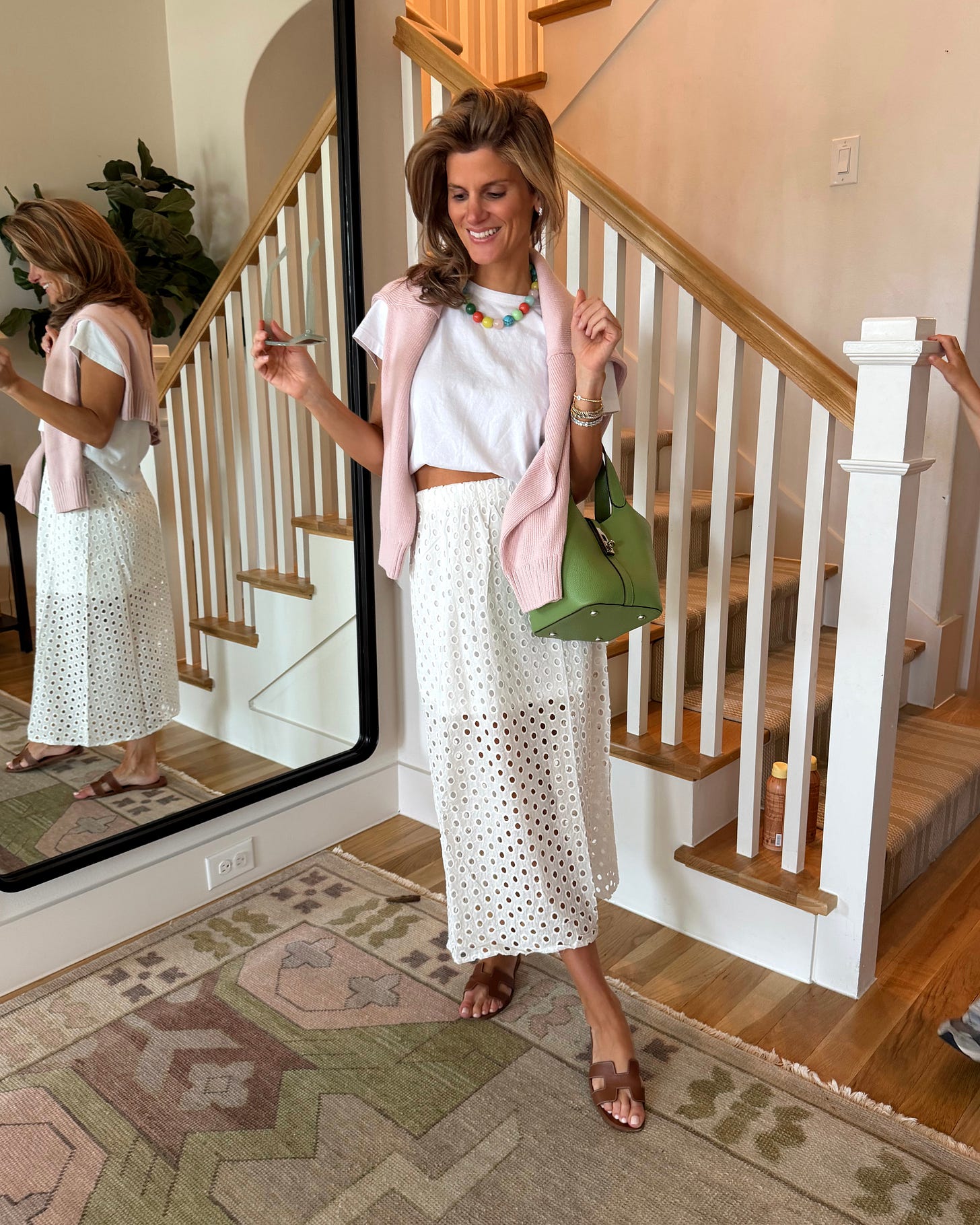 4 White T-Shirt Outfit Formulas I Wear on Repeat amazon white skirt with margot white tee leset