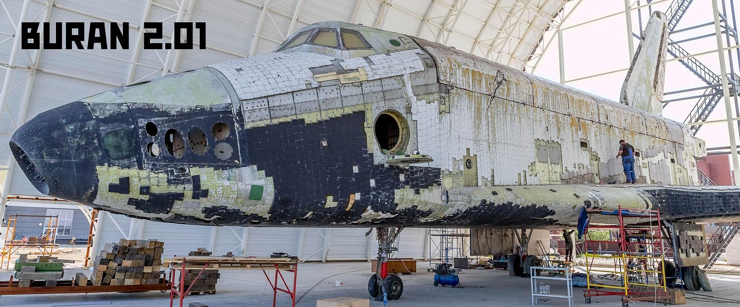 Buran 2.01, being restored for a museum