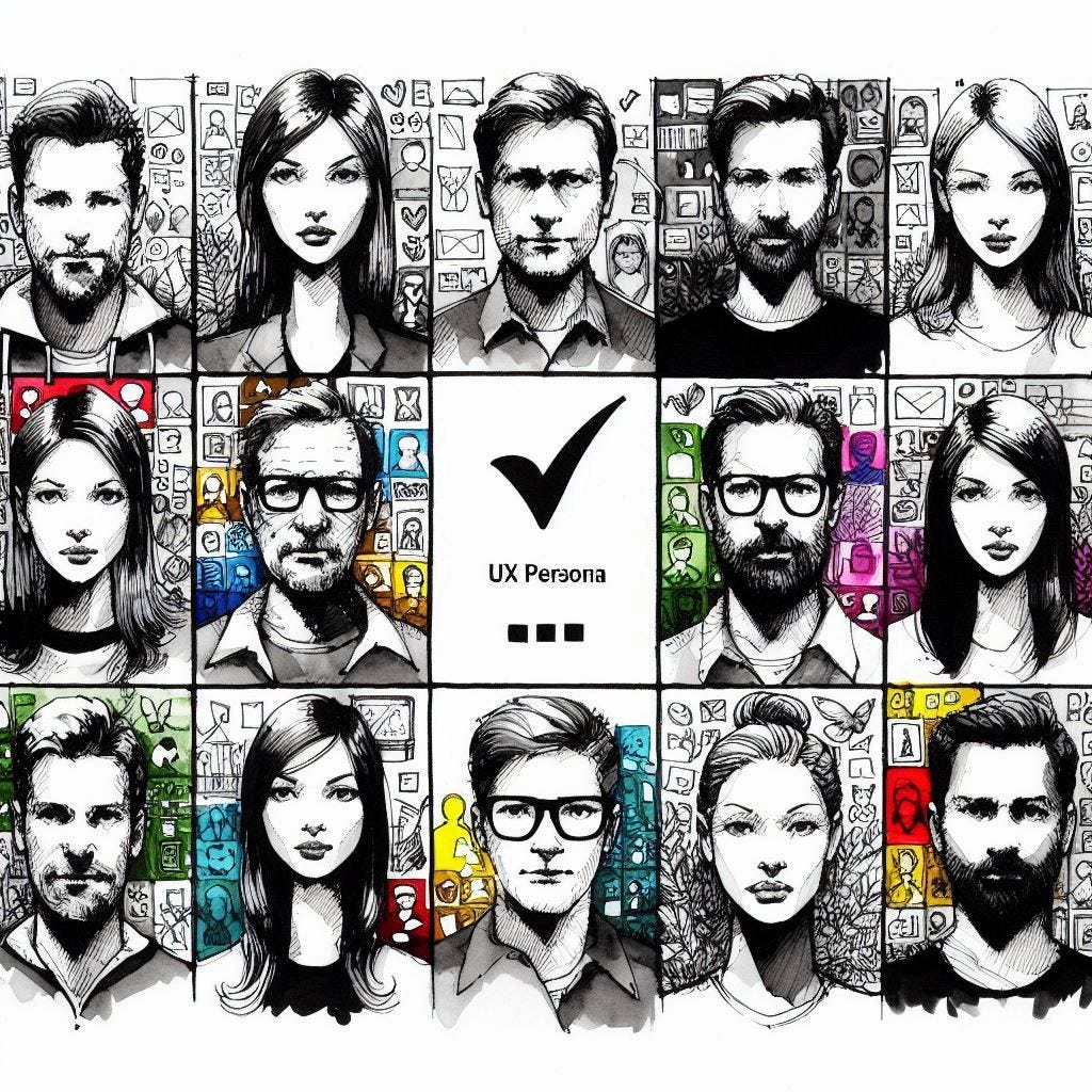 An artistic depiction of several personas