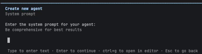 Adding a system prompt to a custom Claude Code researcher subagent
