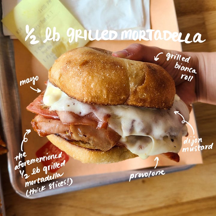 Clark's Snack Bar 1/2 lb. Grilled Mortadella