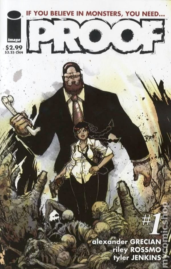 Proof #1. A bigfoot poses behind his partner, who holds a gun.