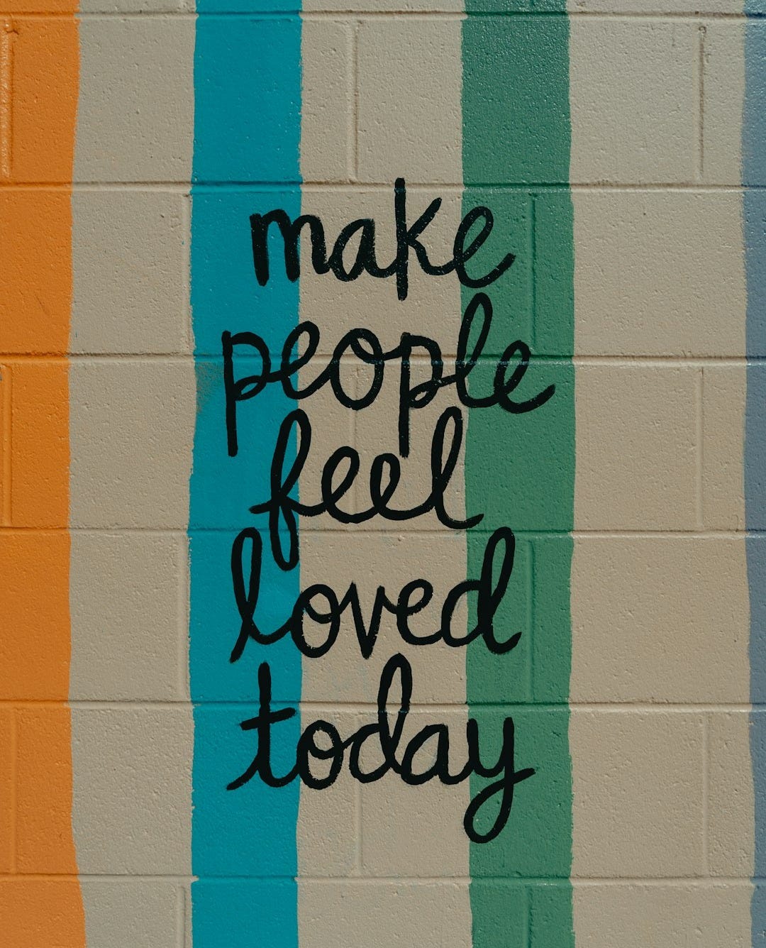 blue and white brick wall