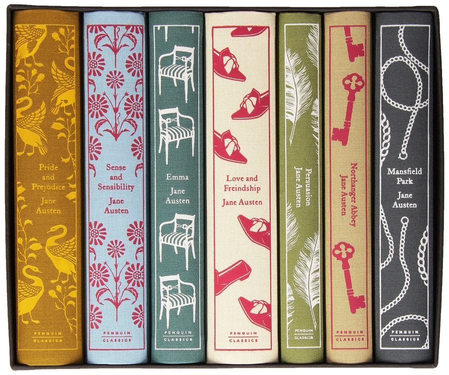 Penguin Clothbound Classics: Jane Austen: The Complete Works, 7-Book Boxed Set, Designed by Coralie Bickford-Smith – Austenprose Penguin Clothbound Classics: Jane Austen: The Complete Works, 7-Book Boxed Set, Designed by Coralie Bickford-Smith – Austenprose