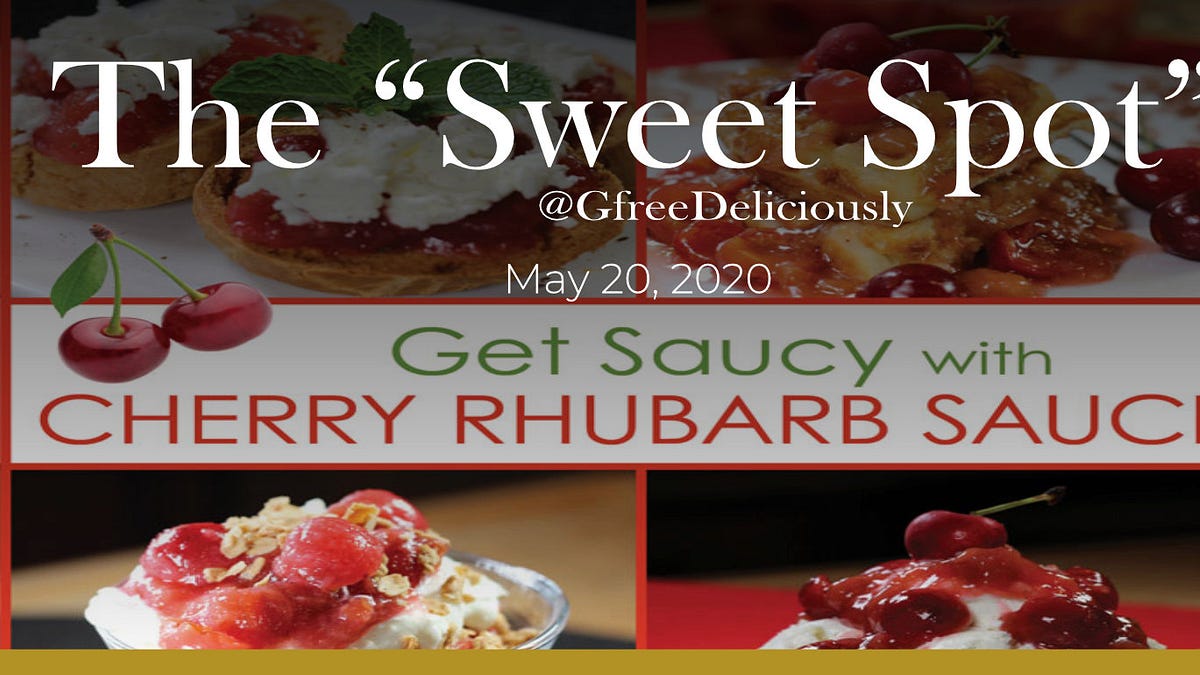 Cherry Rhubarb Sauce - The "Sweet Spot" @GfreeDeliciously