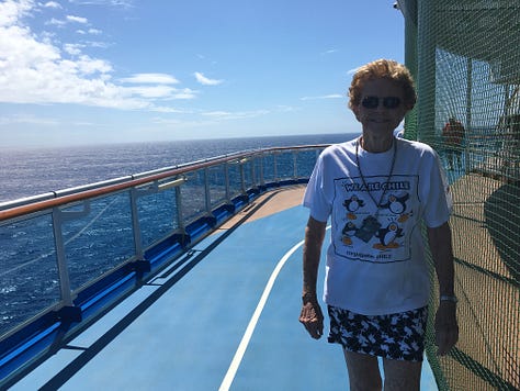 How to stay healthy with 7 days at sea on a transatlantic cruise: Play cards, eat plenty of veggies, get moving around the track, and read on the open deck.