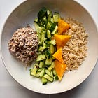 Spicy avocado tuna salad bowls