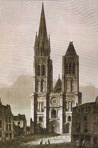 Saint Denis Basilica (Félix Benoist 1844). Saint Denis Basilica (Félix Benoist 1844).