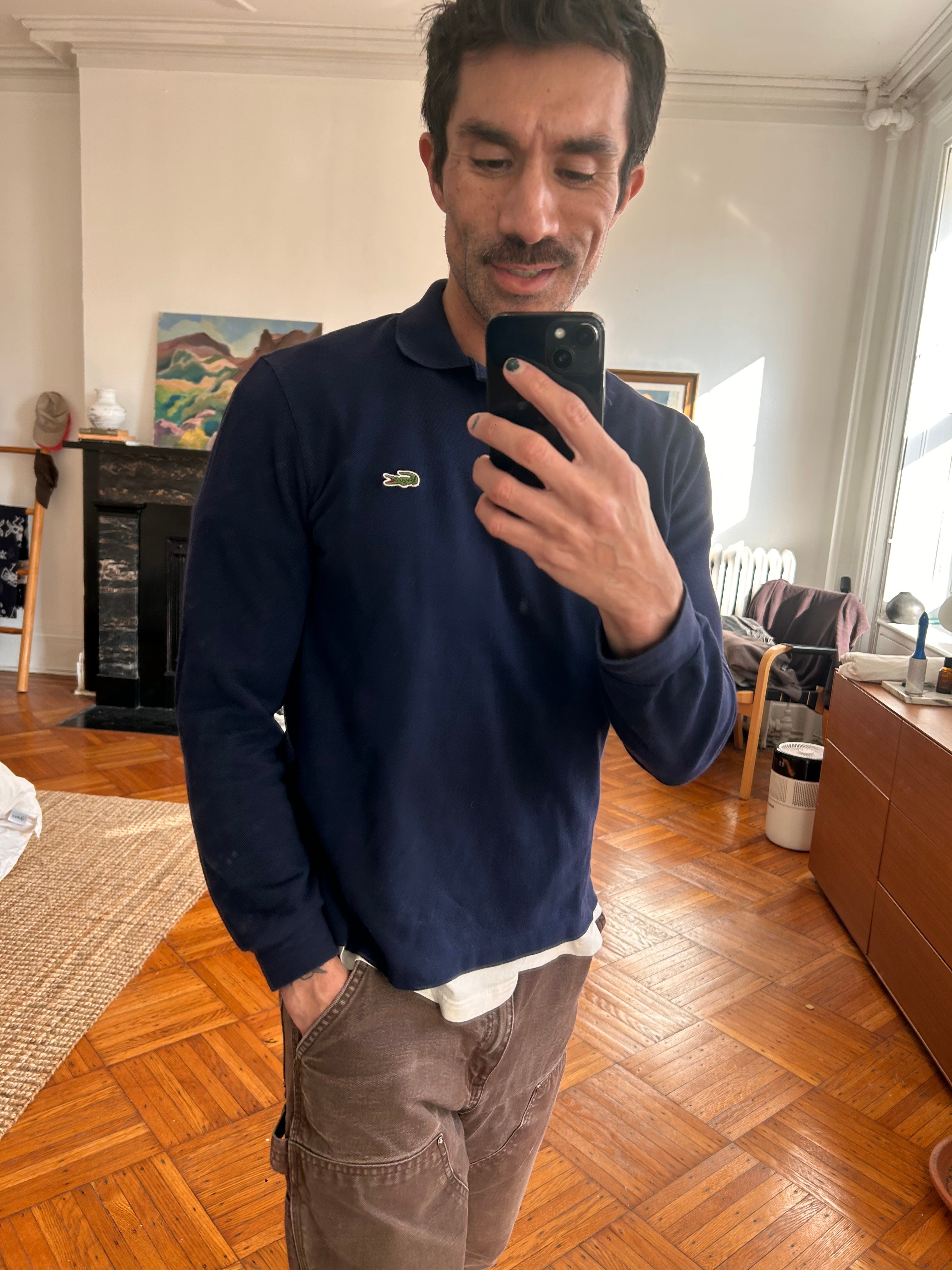 prada archives knit polo navy miumiu 【公式通販】