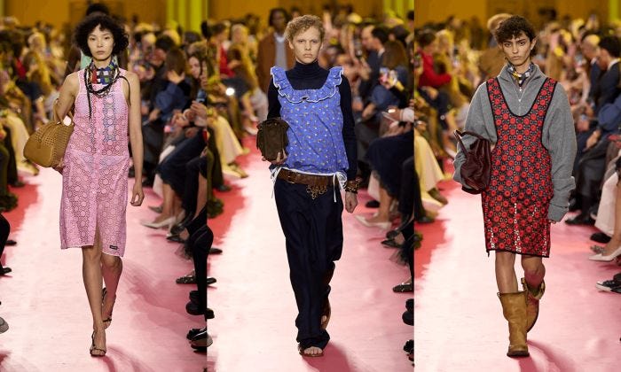 Miu Miu elevates grandma’s apron and robe to high fashion icons