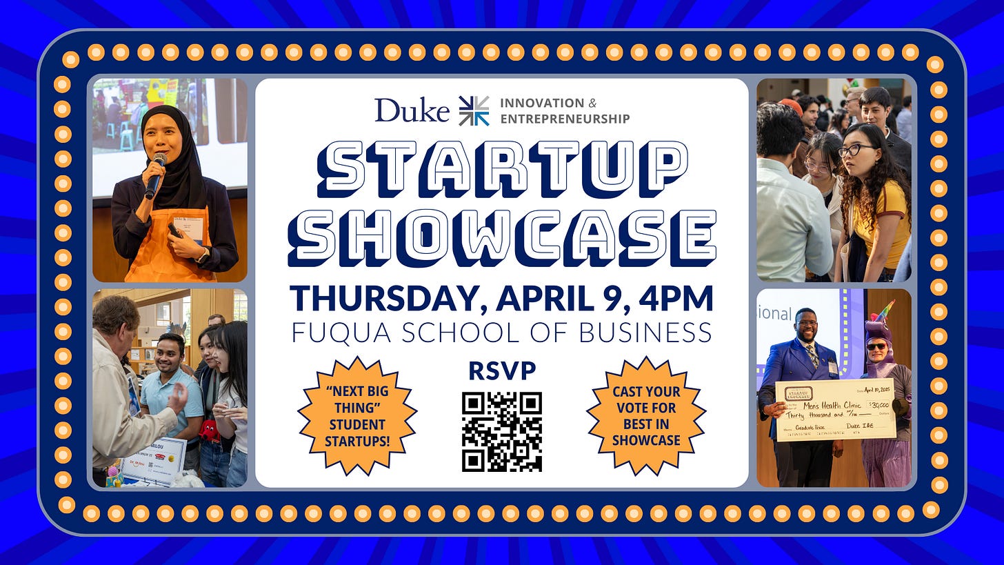 Startup Showcase 2026! – Career Hub | Duke University Startup Showcase 2026! – Career Hub | Duke University