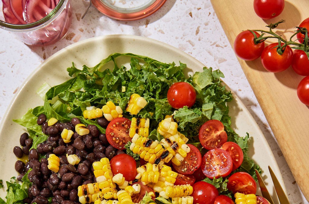 avocado and grilled corn salad with green goddess dressing Olive Green Silk Bridesmaid Dress with Long Sleeves