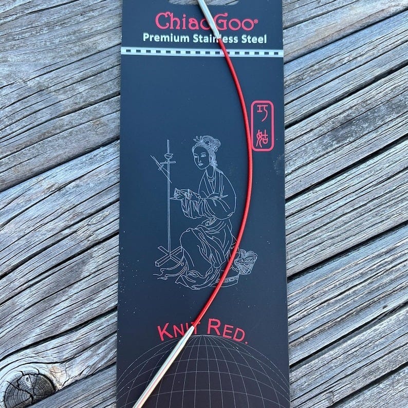 ChiaoGoo 9 Inch Circular Knitting Needles Regular Red 6009 image 2