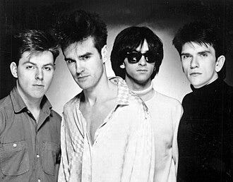 The Smiths in 1984. From left to right: Andy Rourke, Morrissey, Johnny Marr and Mike Joyce.