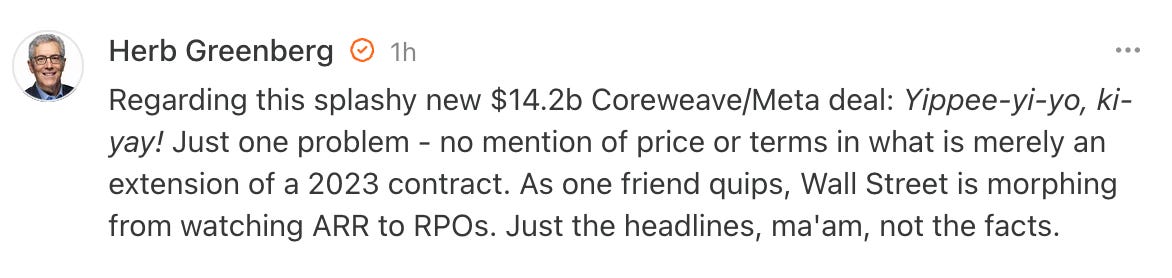 Herb social post on CRWV
