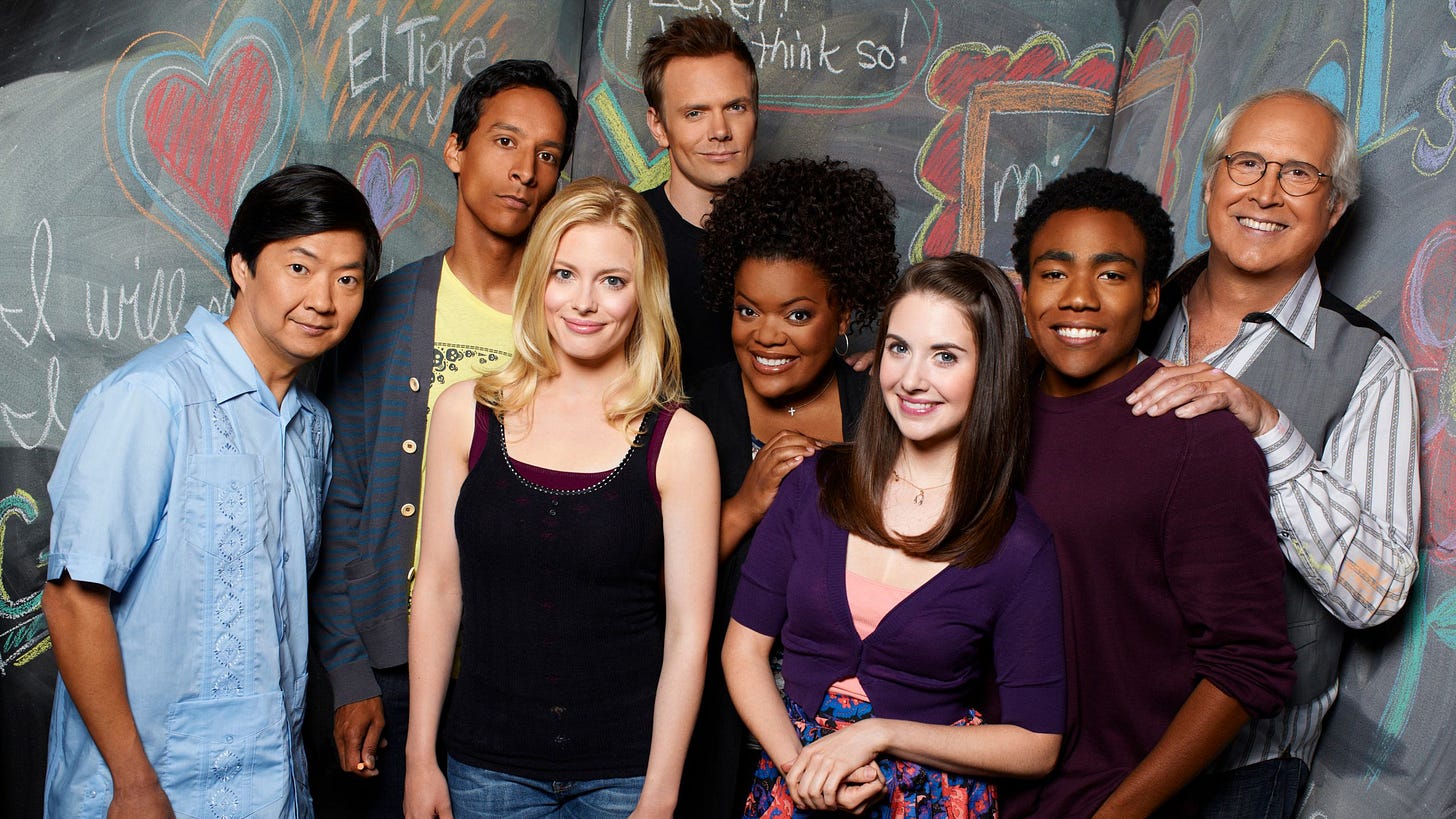COMMUNITY  Season 2  Pictured  Ken Jeong as Senor Chang Danny Pudi as Abed Gillian Jacobs as Britta Joel McHale as Jeff...